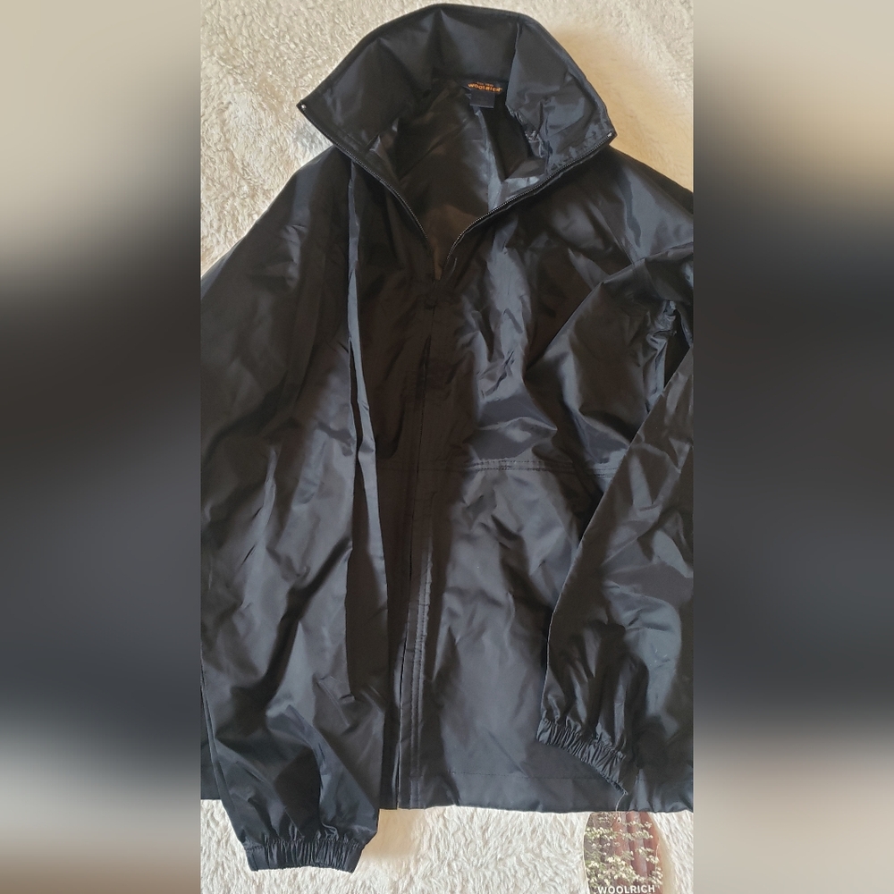 Woolrich Womens Raincoat Black NWT Size L
